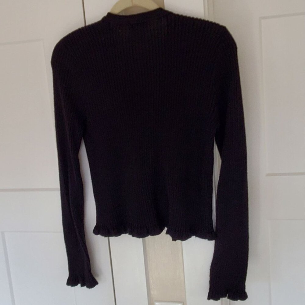 6 by SIX Women Knitted Black Cardigan. Size M - Picture 3 of 7